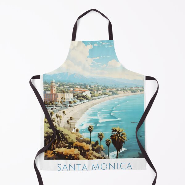 Item preview, Santa Monica California Beach Travel Poster Vintage designed and sold by LaFabricaArt.