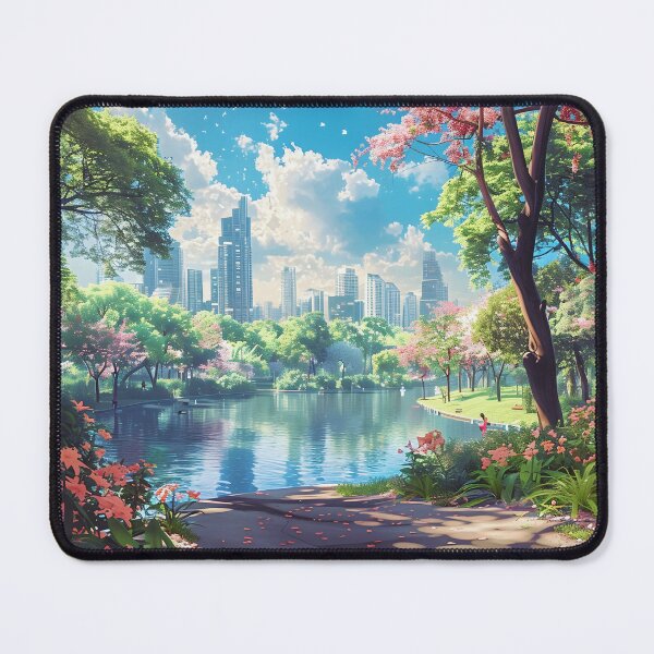 Item preview, Lumpini Park Bangkok Cherry Blossom Vintage Travel Poster designed and sold by LaFabricaArt.