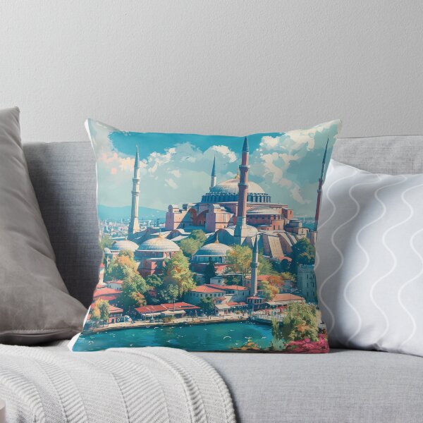 Item preview, Istanbul Hagia Sophia Turkey Vintage Travel Poster Art designed and sold by LaFabricaArt.