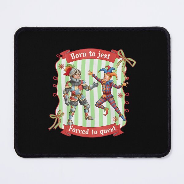 Item preview, Born to Jest Forced to Quest Medieval Jester Meme Funny Fantasy DnD RPG Humor designed and sold by cozygamerstore.