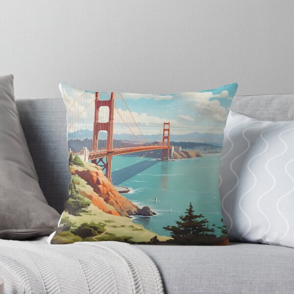 Item preview, Golden Gate Bridge Vintage Travel Poster San Francisco Print designed and sold by LaFabricaArt.