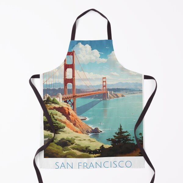 Item preview, Golden Gate Bridge Vintage Travel Poster San Francisco Print designed and sold by LaFabricaArt.