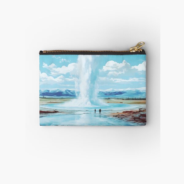 Item preview, Geysir Strokkur Iceland Vintage Nature Travel Poster designed and sold by LaFabricaArt.