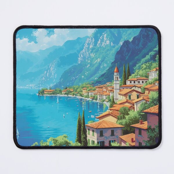 Item preview, Limone Lake Garda Italy Vintage Mountain Travel Poster designed and sold by LaFabricaArt.