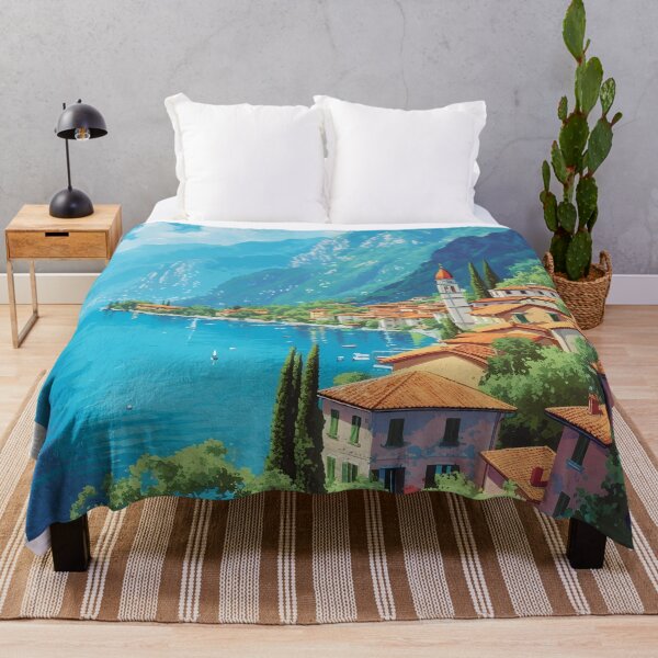 Item preview, Limone Lake Garda Italy Vintage Mountain Travel Poster designed and sold by LaFabricaArt.