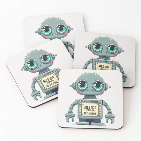 Item preview, Retro Antisocial Robot: Does Not Compute designed and sold by jolashop.
