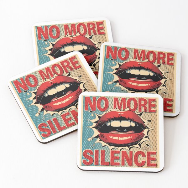 Item preview, "NO MORE SILENCE" (Pop Art) → No More Silence Pop Art Comic Style Lips | Protest Retro  designed and sold by Boski22.