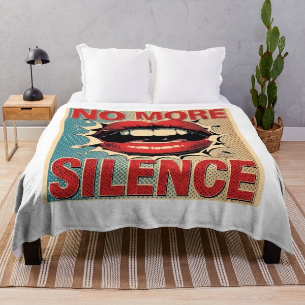 Item preview, "NO MORE SILENCE" (Pop Art) → No More Silence Pop Art Comic Style Lips | Protest Retro  designed and sold by Boski22.