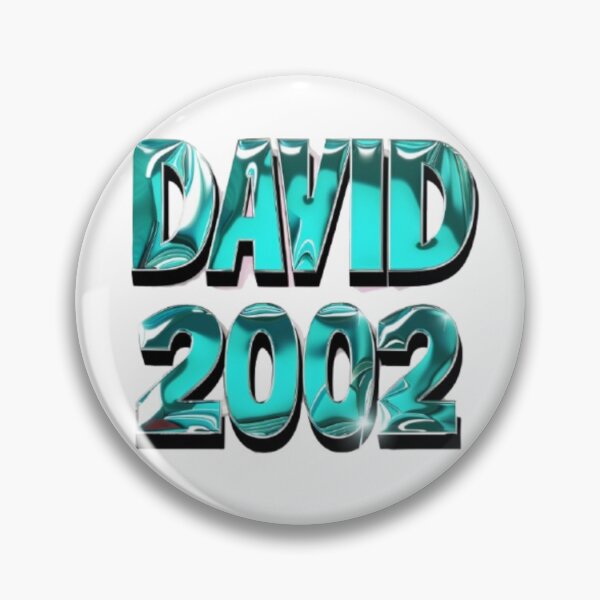 Item preview, David 2002 — Chrome 3D Name Design designed and sold by AlexLineArt.