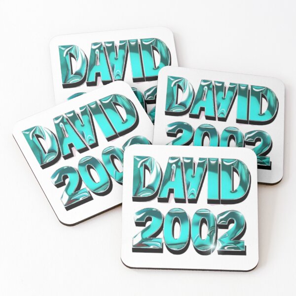 Item preview, David 2002 — Chrome 3D Name Design designed and sold by AlexLineArt.