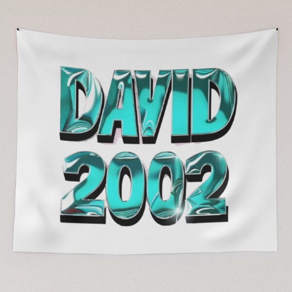 Item preview, David 2002 — Chrome 3D Name Design designed and sold by AlexLineArt.