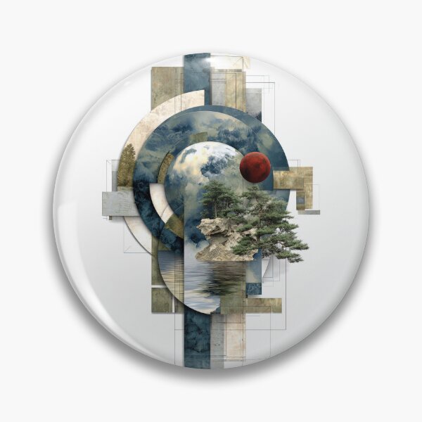 Item preview, Red Moon Over Still Waters: A Landscape Encased in Geometry designed and sold by bloorose.