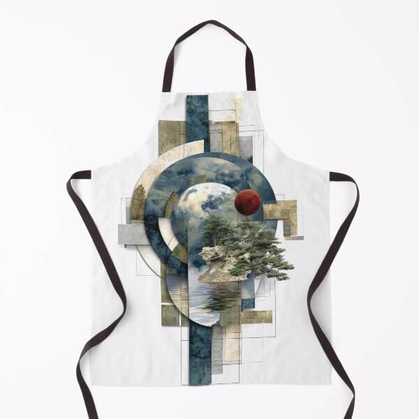 Item preview, Red Moon Over Still Waters: A Landscape Encased in Geometry designed and sold by bloorose.