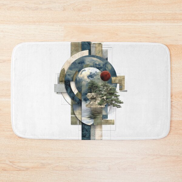 Item preview, Red Moon Over Still Waters: A Landscape Encased in Geometry designed and sold by bloorose.