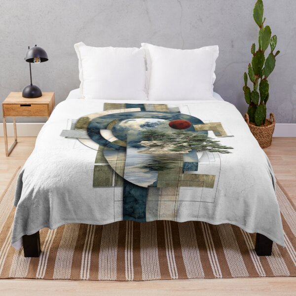 Item preview, Red Moon Over Still Waters: A Landscape Encased in Geometry designed and sold by bloorose.