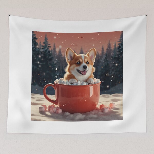 Item preview, Puppy in Hot Cocoa Cup designed and sold by PetJoyPrintsCO.