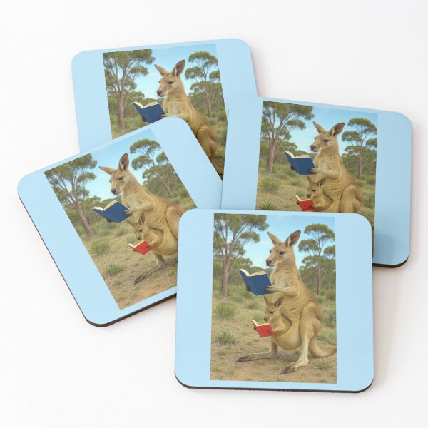 Item preview, Kangaroo and Joey Reading Books Together designed and sold by Tridentulus.