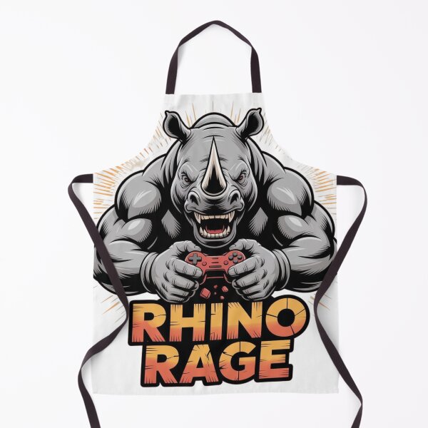 Item preview, Rhino Rage - Funny Gamer Mascot designed and sold by ShirtHatch.