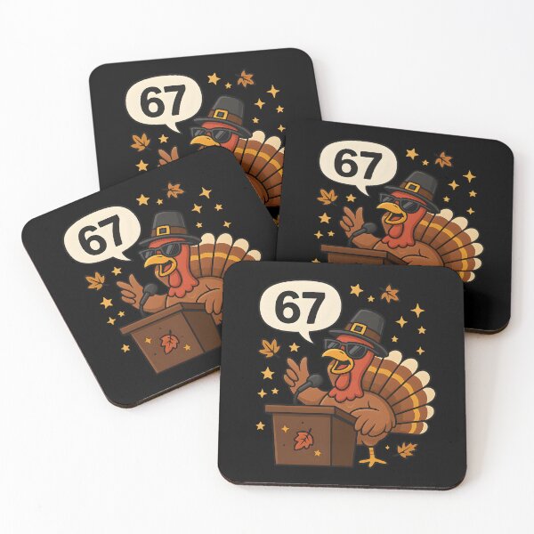 Item preview, Funny Turkey Speech 67 Thanksgiving Meme – Cool Pilgrim Turkey Giving a Speech Cartoon Design designed and sold by GraphicEX.