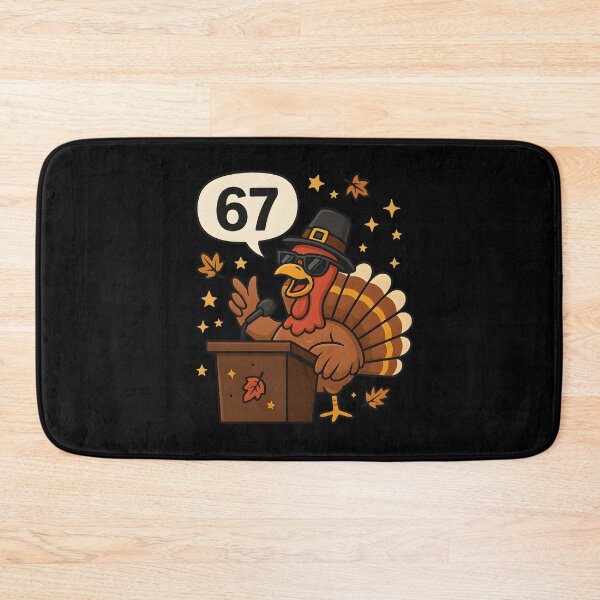 Item preview, Funny Turkey Speech 67 Thanksgiving Meme – Cool Pilgrim Turkey Giving a Speech Cartoon Design designed and sold by GraphicEX.
