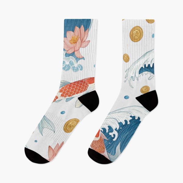 Item preview, Koi fish , lucky waves , lotus blossoms designed and sold by Lucky 777.