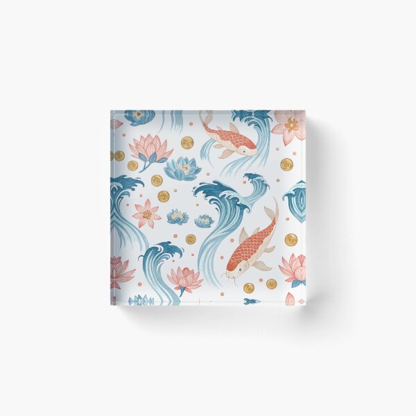 Item preview, Koi fish , lucky waves , lotus blossoms designed and sold by Lucky 777.