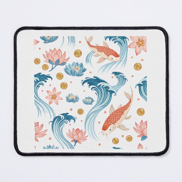 Item preview, Koi fish , lucky waves , lotus blossoms designed and sold by Lucky 777.