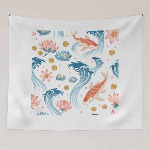 Item preview, Koi fish , lucky waves , lotus blossoms designed and sold by Lucky 777.