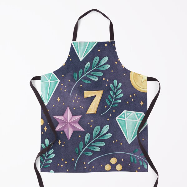 Item preview, Number 7 with crystal gems . designed and sold by Lucky 777.