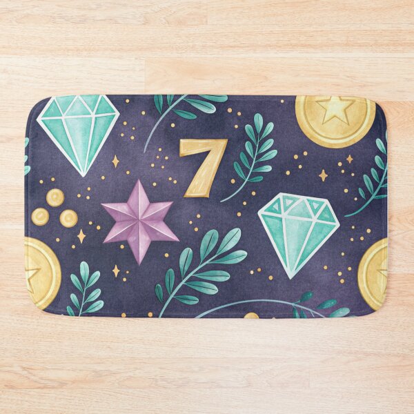 Item preview, Number 7 with crystal gems . designed and sold by Lucky 777.