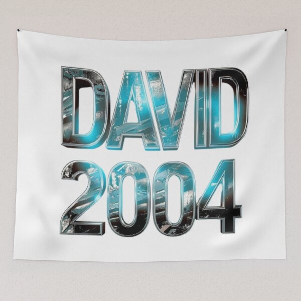 Item preview, David 2004 — Chrome 3D Name Design designed and sold by AlexLineArt.