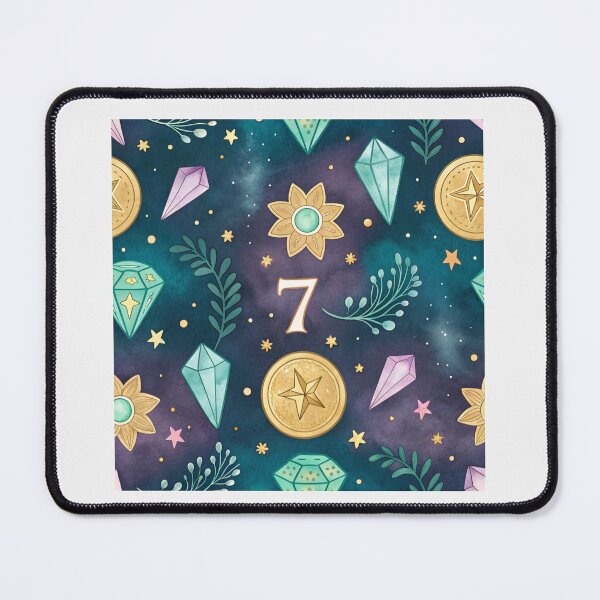Item preview, Number 7 with crystal gems . designed and sold by Lucky 777.