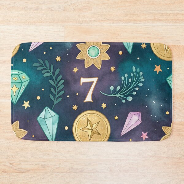Item preview, Number 7 with crystal gems . designed and sold by Lucky 777.