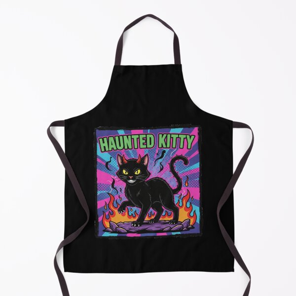 Item preview, Haunted Kitty: Pop Art Devil Cat with Horns and Flames designed and sold by catlovers2025.