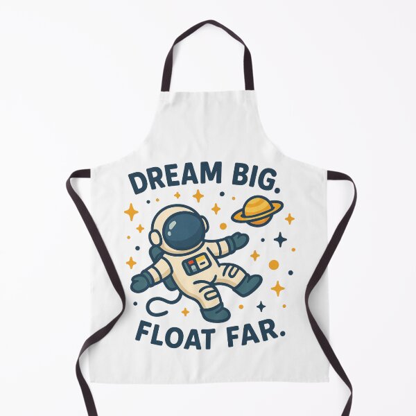 Item preview, Dream Big Float Far Cute Astronaut Space Quote Design. designed and sold by The-T-In-Retro.
