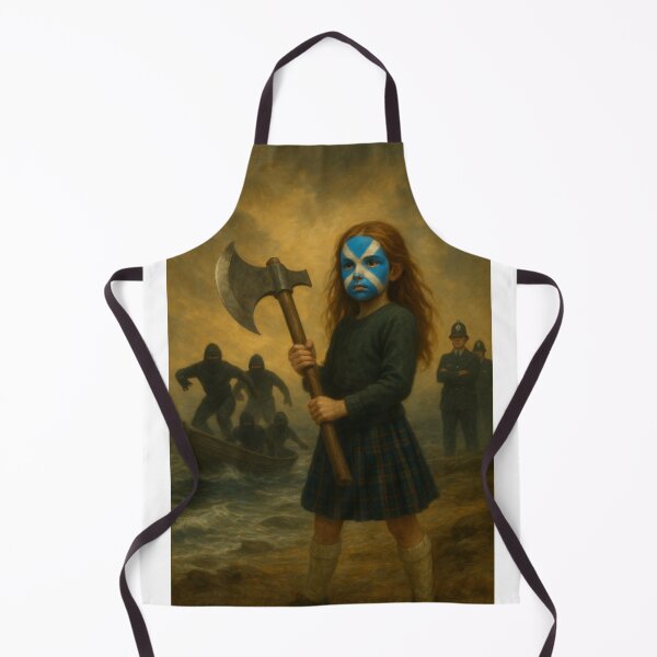 Item preview, Brave Scottish girl fighting immigrants designed and sold by jeff13999.