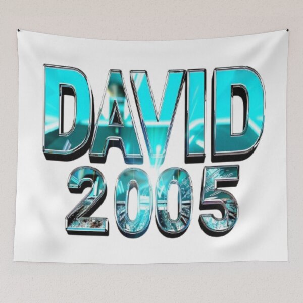 Item preview, David 2005 — Chrome 3D Name Design designed and sold by AlexLineArt.