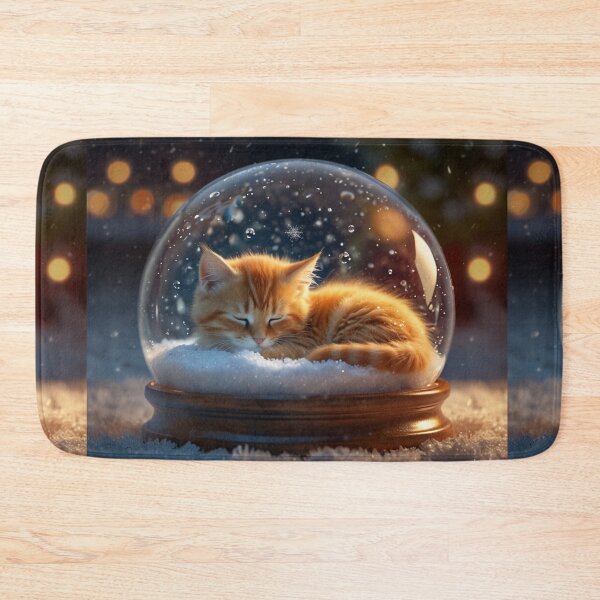 Item preview, Kitten in Snow Globe designed and sold by PetJoyPrintsCO.