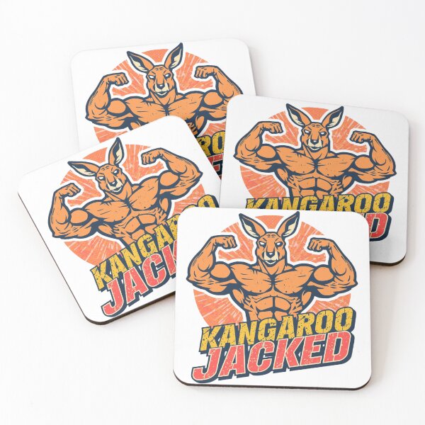 Item preview, Kangaroo Jacked - Funny Gym & Lifting Mascot designed and sold by ShirtHatch.