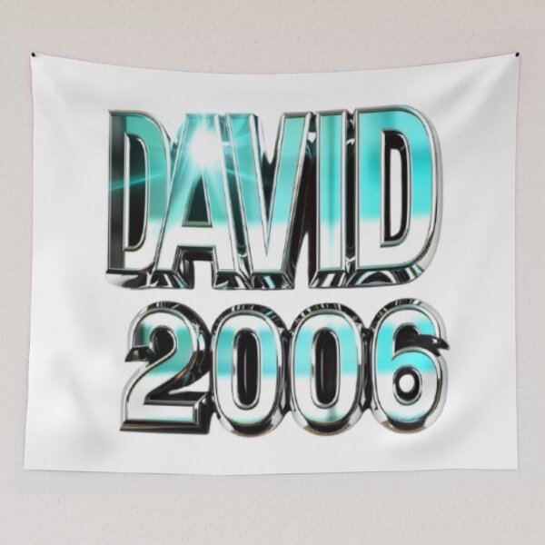 Item preview, David 2006 — Chrome 3D Name Design designed and sold by AlexLineArt.
