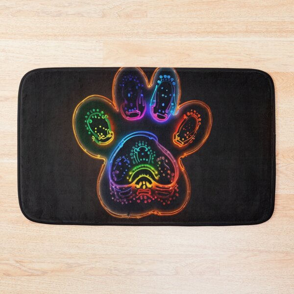 Item preview, Paw Print with Christmas Lights designed and sold by PetJoyPrintsCO.