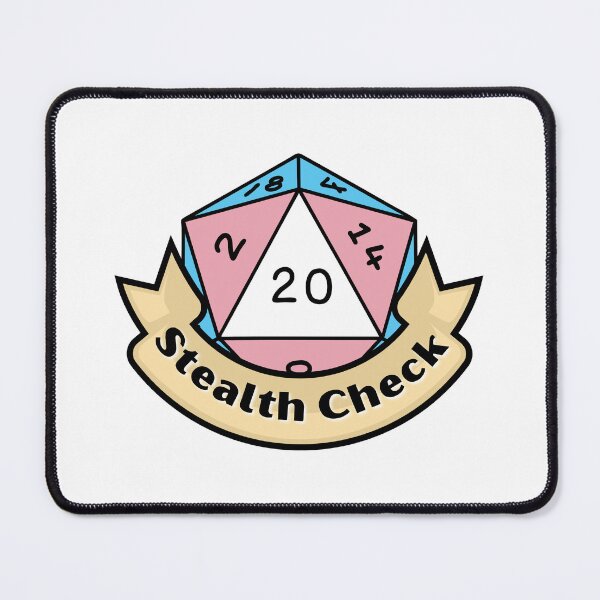 Item preview, Transgender Nat20 "Stealth Check" - Natural 20 - Critical Success - D&D Novelty designed and sold by CC's Designs.