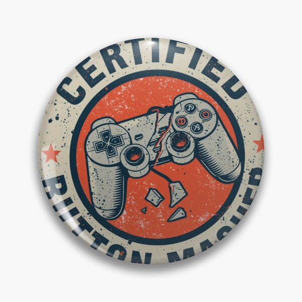 Item preview, Certified Button Masher - Funny Gamer Logo designed and sold by ShirtHatch.