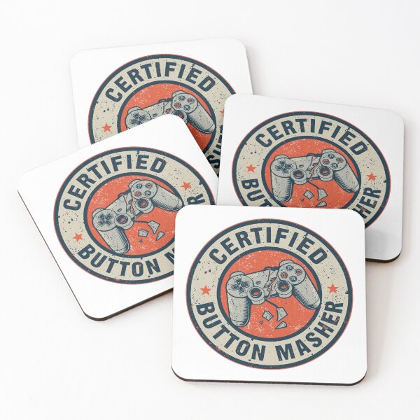Item preview, Certified Button Masher - Funny Gamer Logo designed and sold by ShirtHatch.