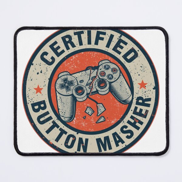 Item preview, Certified Button Masher - Funny Gamer Logo designed and sold by ShirtHatch.