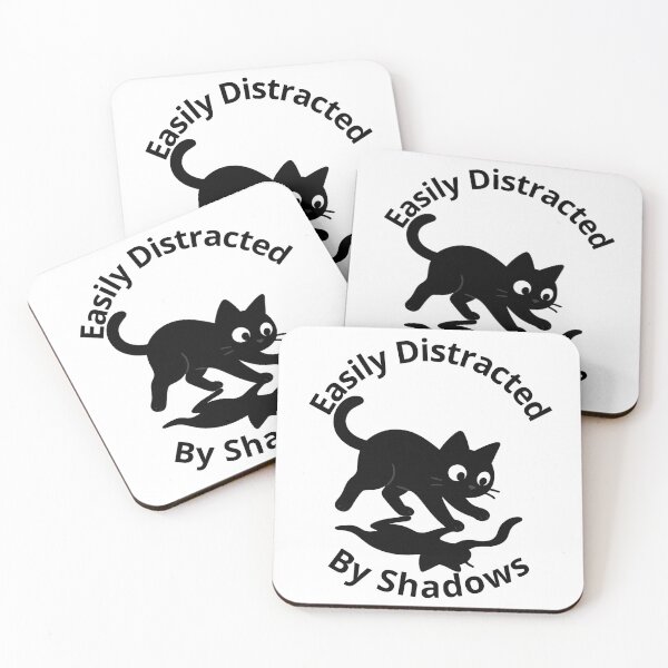 Item preview, Easily Distracted By Shadows - Black Cat designed and sold by CraftedHome.