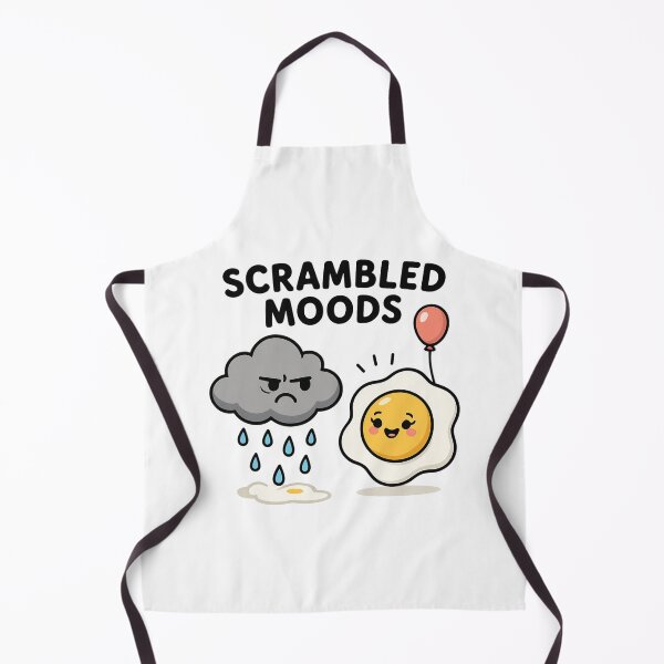 Item preview, Scrambled Moods Funny Egg and Cloud Cartoon. designed and sold by The-T-In-Retro.