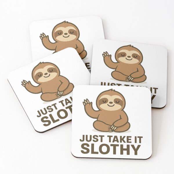 Item preview, Lazy Vibes Only Just Take It Slothy Sloth Meditation. designed and sold by The-T-In-Retro.