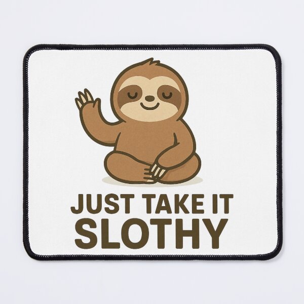 Item preview, Lazy Vibes Only Just Take It Slothy Sloth Meditation. designed and sold by The-T-In-Retro.