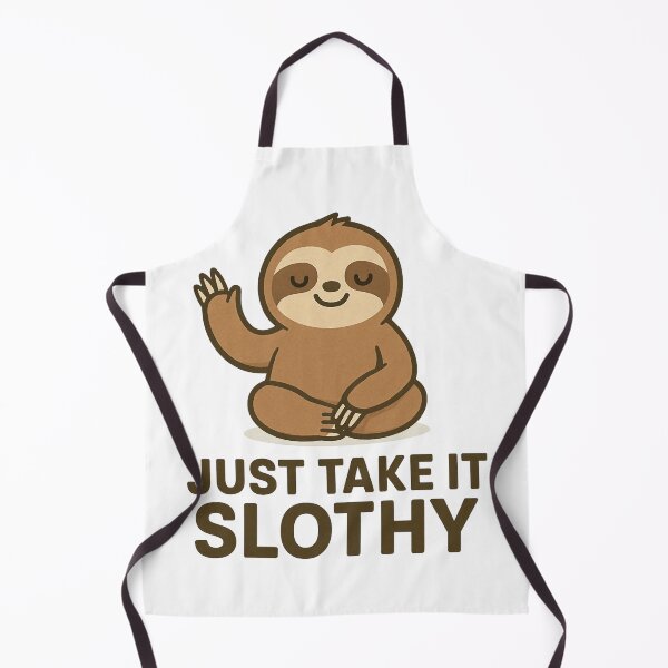 Item preview, Lazy Vibes Only Just Take It Slothy Sloth Meditation. designed and sold by The-T-In-Retro.